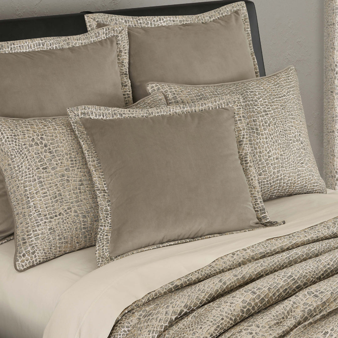 Habitat Pewter Square Decorative Throw Pillow 20" x 20" Throw Pillows By J. Queen New York