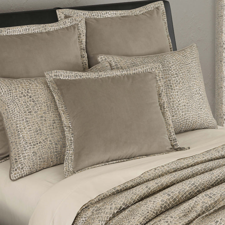 Habitat Pewter Square Decorative Throw Pillow 20" x 20" Throw Pillows By J. Queen New York