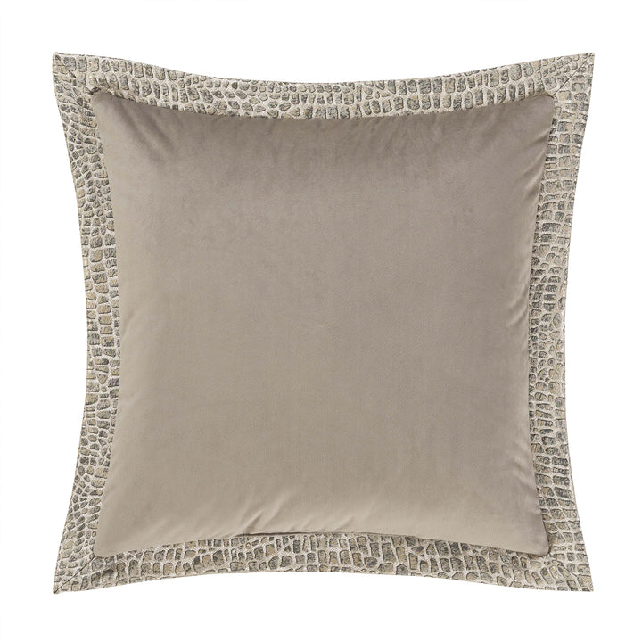 Habitat Pewter Square Decorative Throw Pillow 20" x 20" Throw Pillows By J. Queen New York