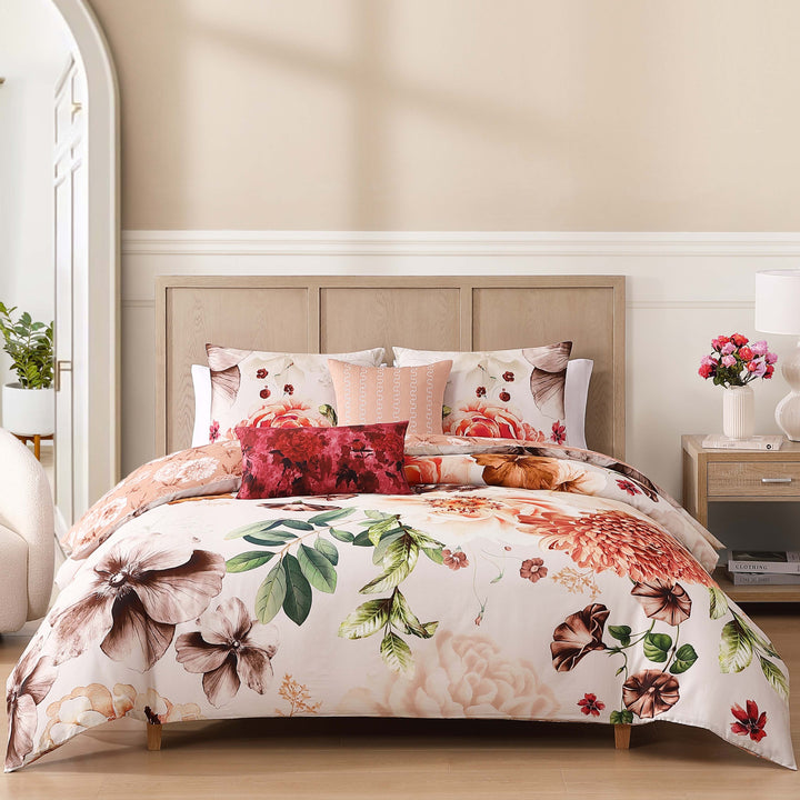 Bebejan Hazy Blossom 5 Piece Reversible Comforter Set - Final Sale Comforter Sets By US Office - Latest Bedding
