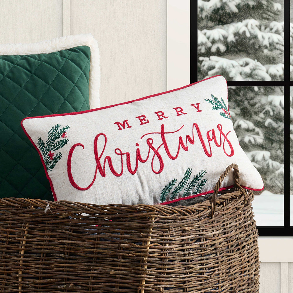 Heathered Crimson Boudoir Decorative Throw Pillow 20" x 12" Throw Pillows By J. Queen New York