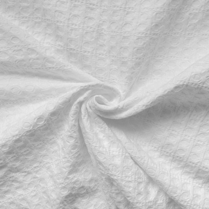 Honeycomb Waffle White 8 Piece Coverlet Set Coverlet By Colcha Linens