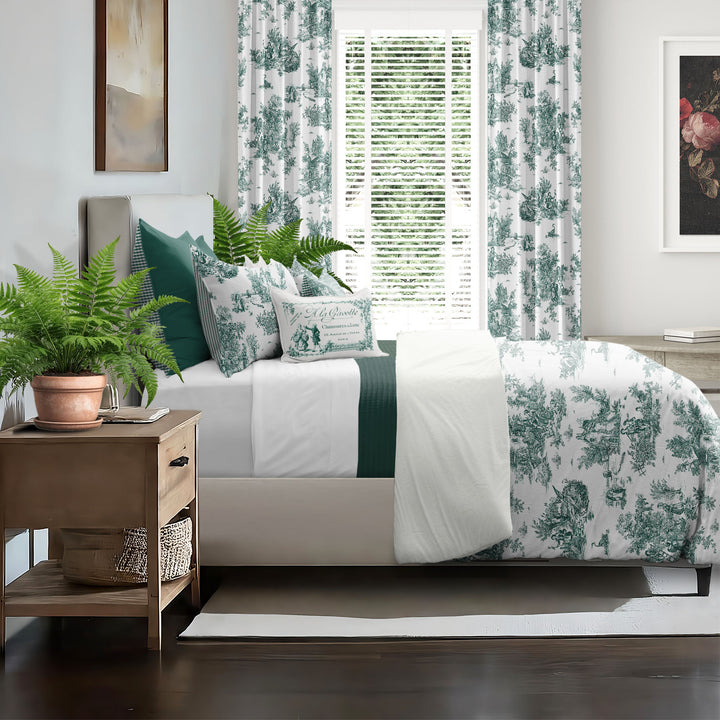 Jardin Du Jouy Toile Evergreen 8 Piece Coverlet Set Coverlet By Colcha Linens