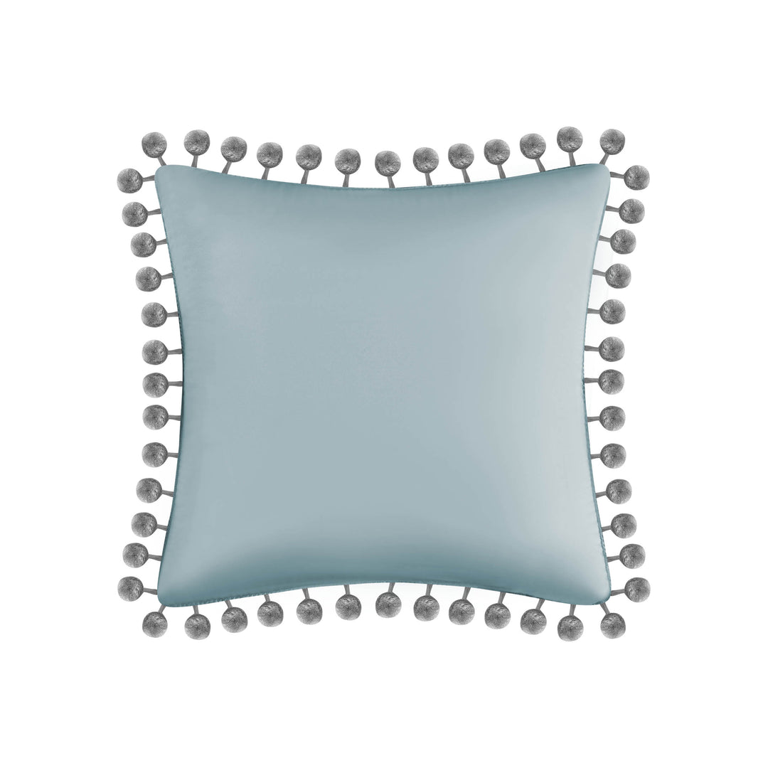Jonet Cream/Aqua Square Decorative Throw Pillow 16" x 16"