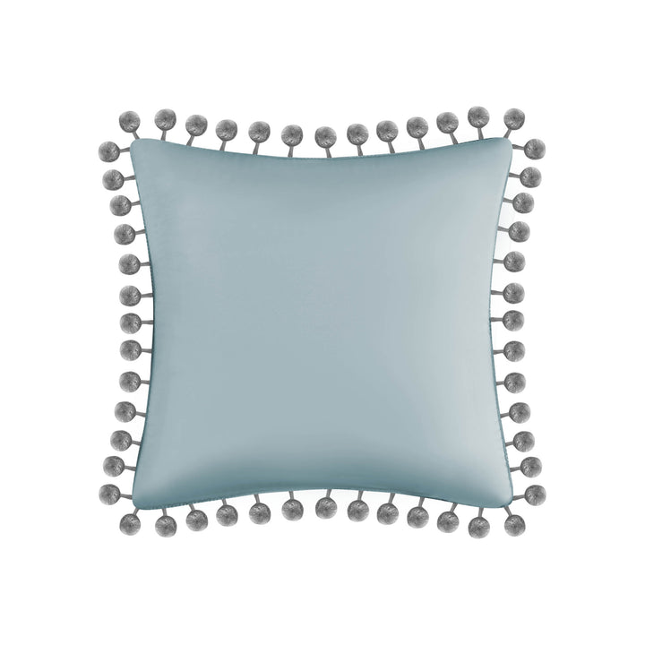 Jonet Cream/Aqua Square Decorative Throw Pillow 16" x 16"