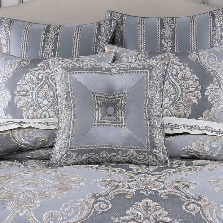 Krista Powder Blue Square Decorative Throw Pillow 18" x 18" Throw Pillows By J. Queen New York