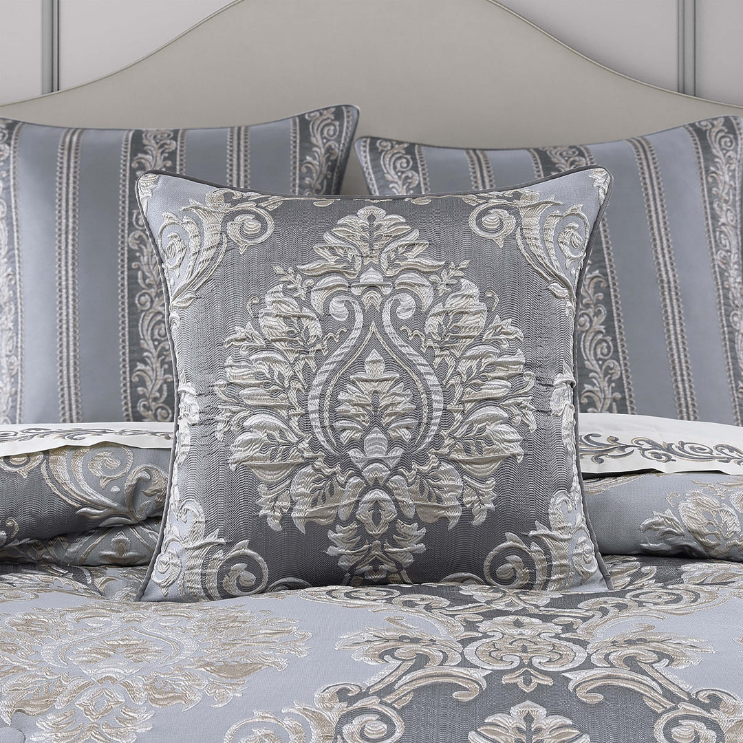 Krista Powder Blue Square Decorative Throw Pillow 20" x 20" Throw Pillows By J. Queen New York