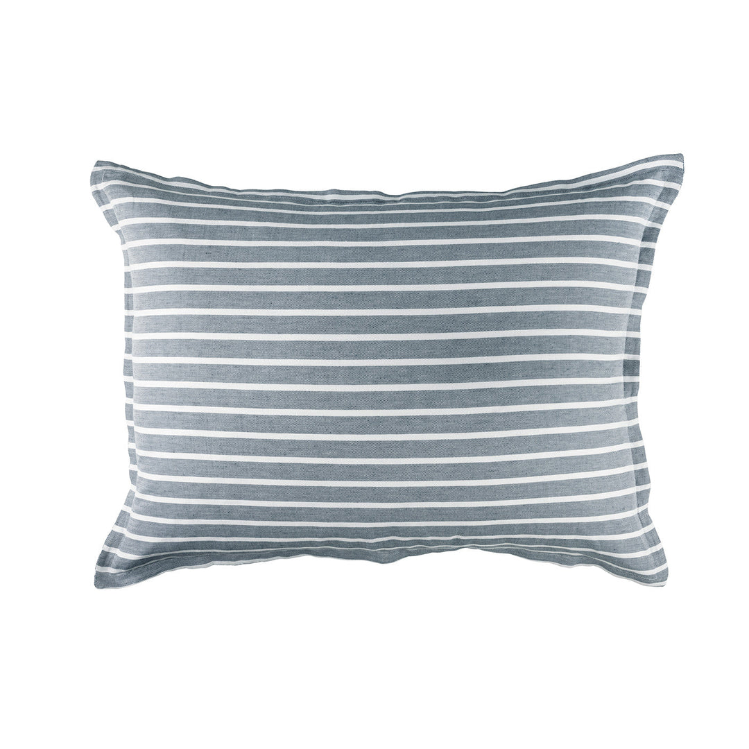 Meadow White Blue Luxe Euro Decorative Throw Pillow 36" x 27" Throw Pillows By Lili Alessandra