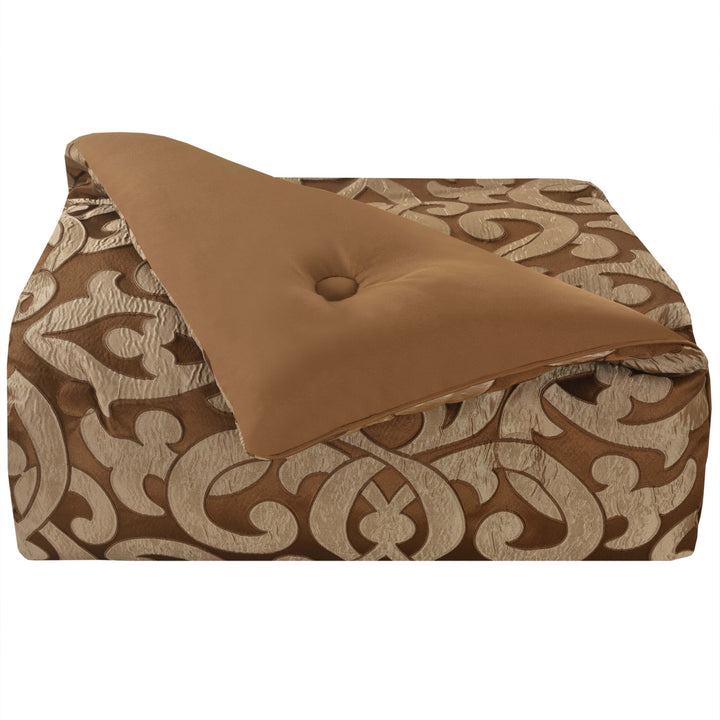 J Queen LaBoheme Copper 4-Piece Comforter Set in King- Final Sale Comforter Sets By US Office - Latest Bedding