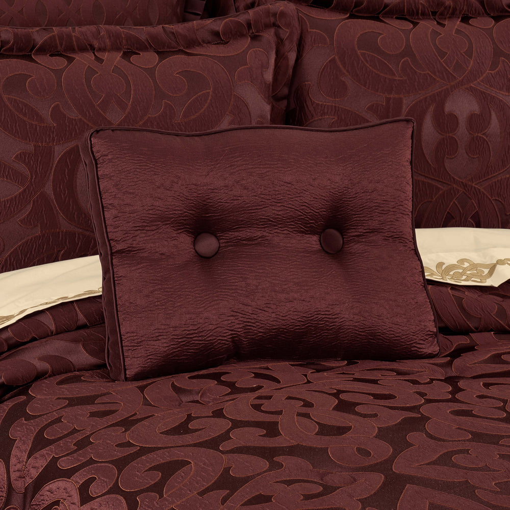 LaBoheme Maroon Boudoir Decorative Throw Pillow 20" x 15" Throw Pillows By J. Queen New York
