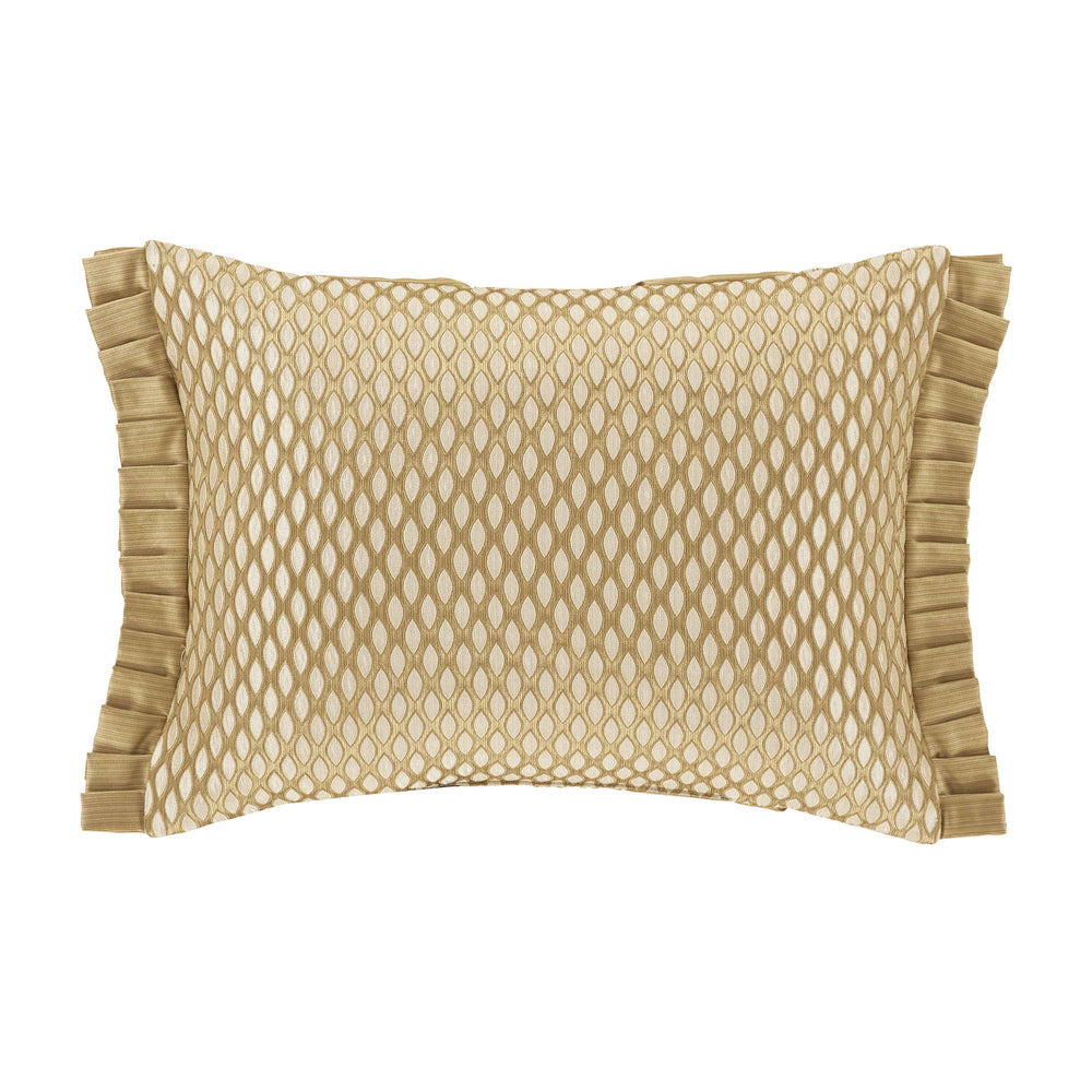 Lazlo Gold Boudoir Decorative Throw Pillow 20" x 15" Throw Pillows By J. Queen New York