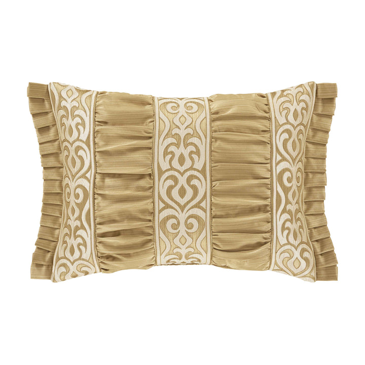 Lazlo Gold Boudoir Decorative Throw Pillow 20" x 15" Throw Pillows By J. Queen New York