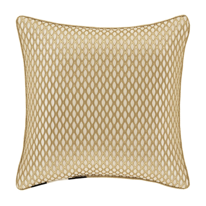 Lazlo Gold Square Decorative Throw Pillow 20" x 20" Throw Pillows By J. Queen New York