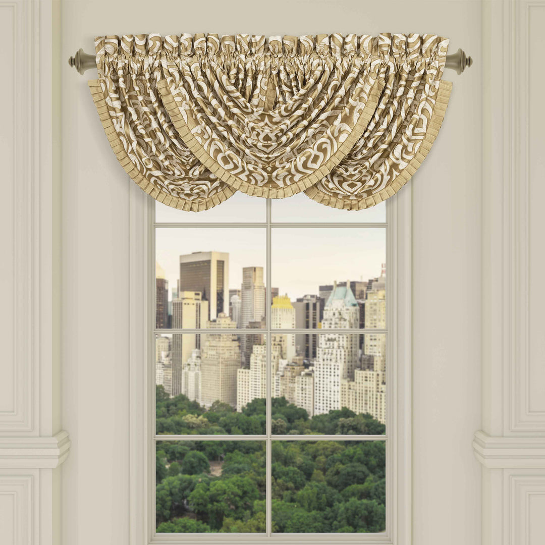 Lazlo Gold Waterfall Window Valance Window Valances By J. Queen New York