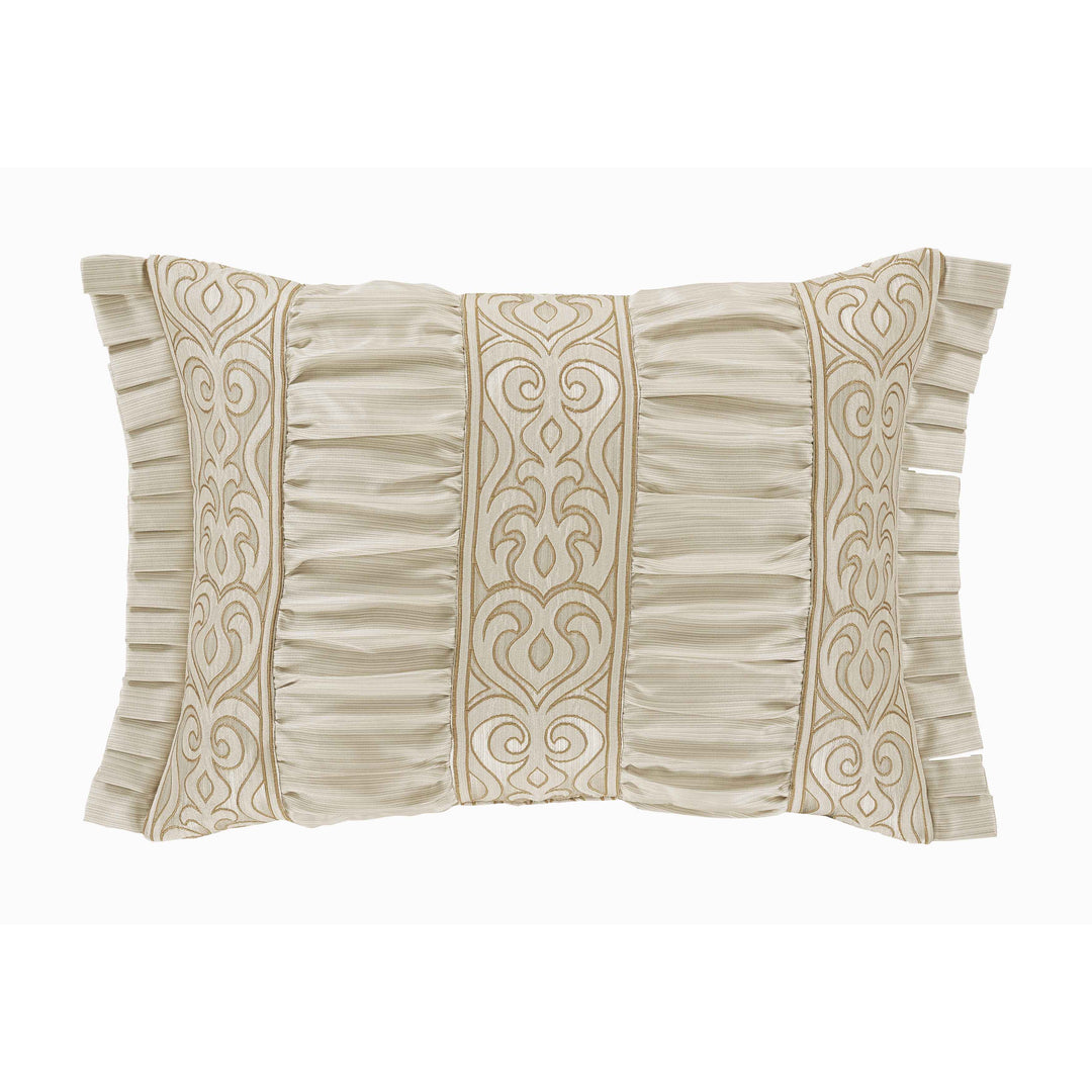 Lazlo Ivory Boudoir Decorative Throw Pillow 20" x 15" Throw Pillows By J. Queen New York