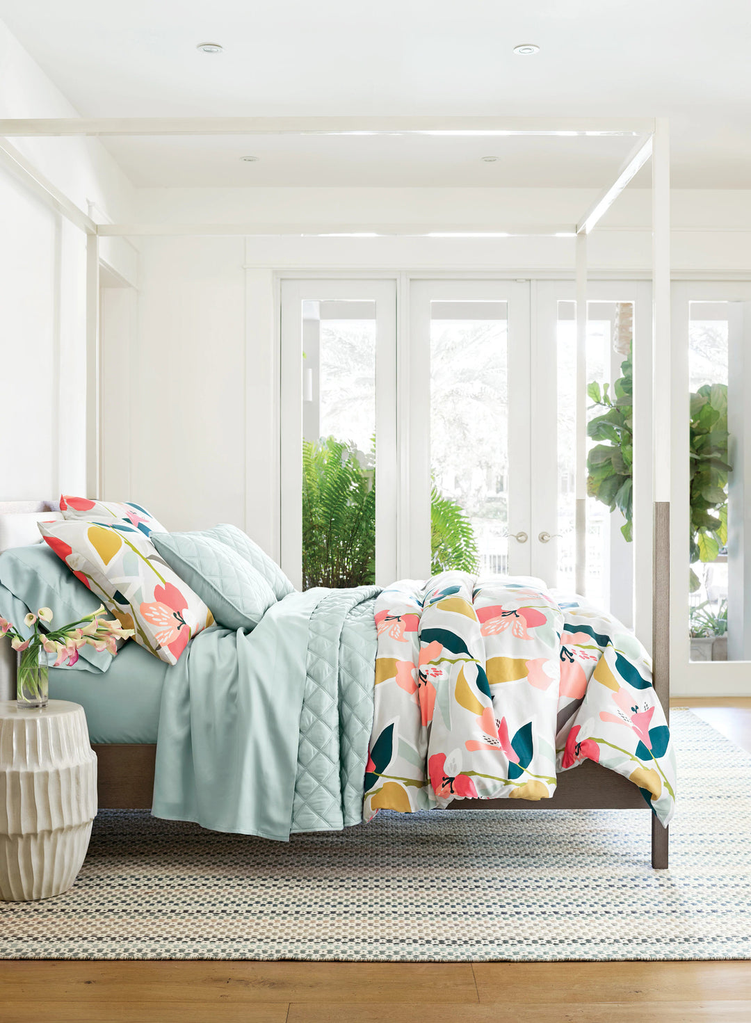 Poppy Blue Handwoven Wool Rug Rug By Annie Selke