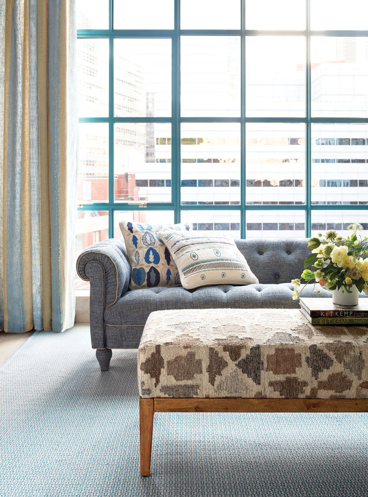 Miss Muffet French Blue Handwoven Cotton Rug Rug By Annie Selke