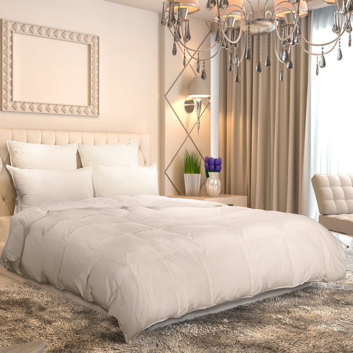 Logana 800+ Hypoallergenic Siberian White Goose Down Comforter Duvet Insert By Downright