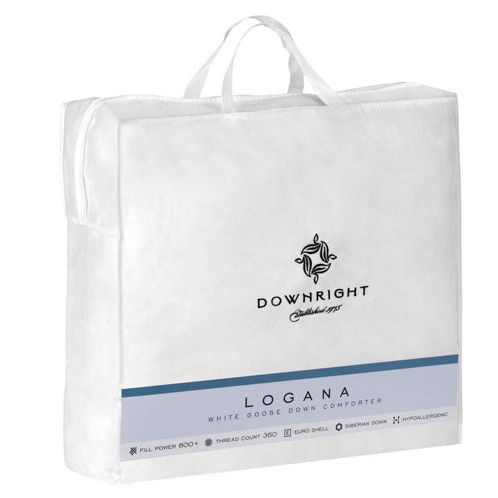 Logana 920+ Hypoallergenic Canadian White Goose Down Comforter Duvet Insert By Downright