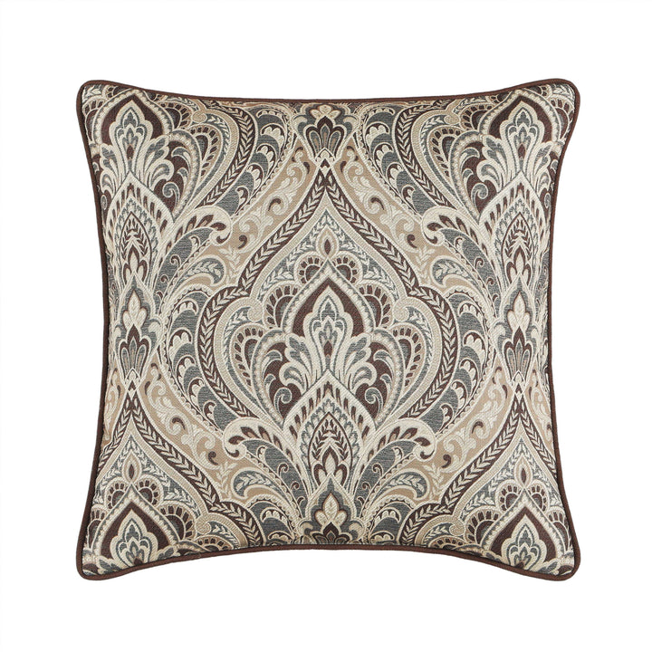 Maren Chocolate Square Decorative Throw Pillow 18" x 18" Throw Pillows By J. Queen New York