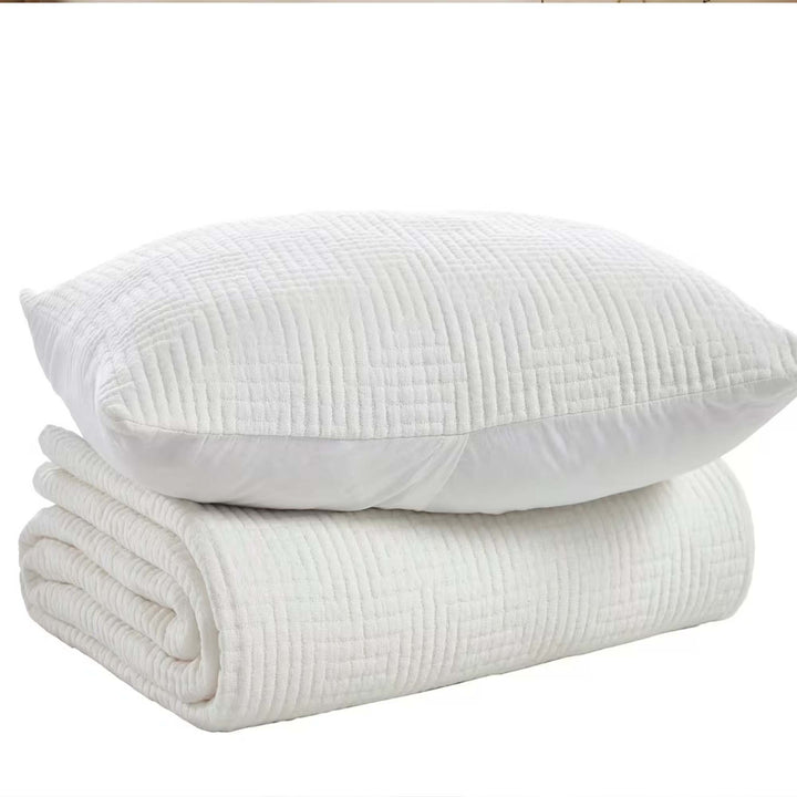 Maze Geometric Linen Coverlet Coverlet By Orchids Lux Home