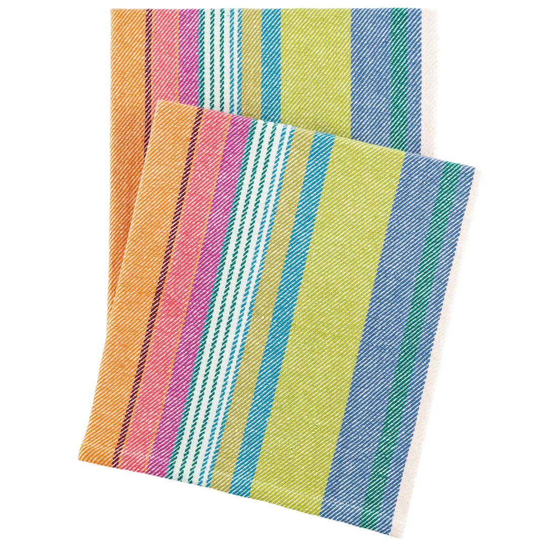 Mellie Stripe Woven Cotton Throw Throws By Annie Selke