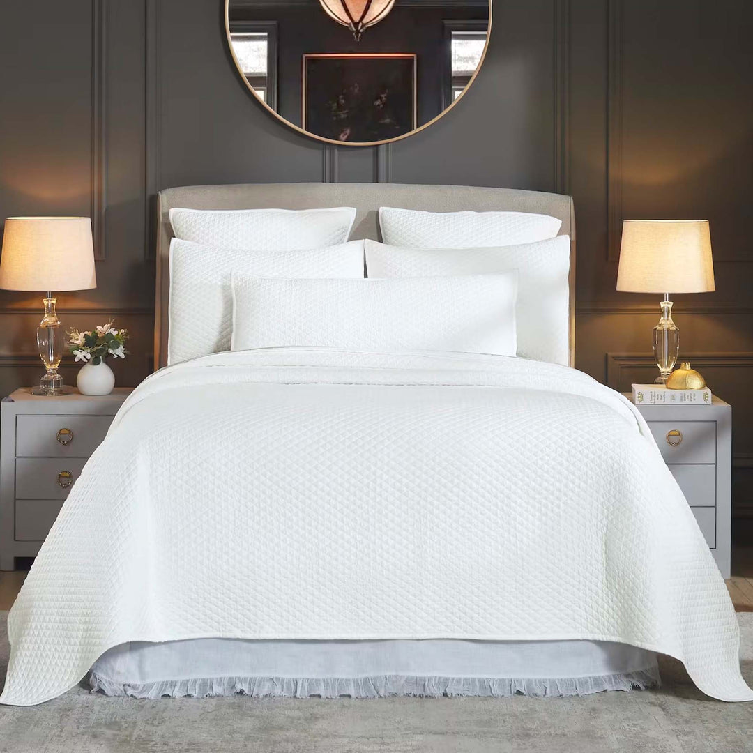 Merida Lyocell Diamond Quilted Coverlet Coverlet By Orchids Lux Home