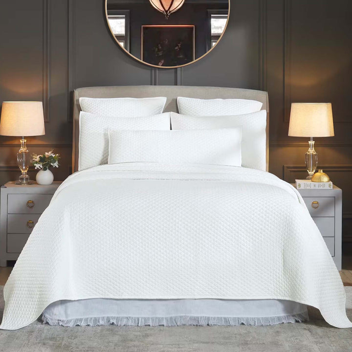 Merida Lyocell Diamond Quilted Coverlet Coverlet By Orchids Lux Home