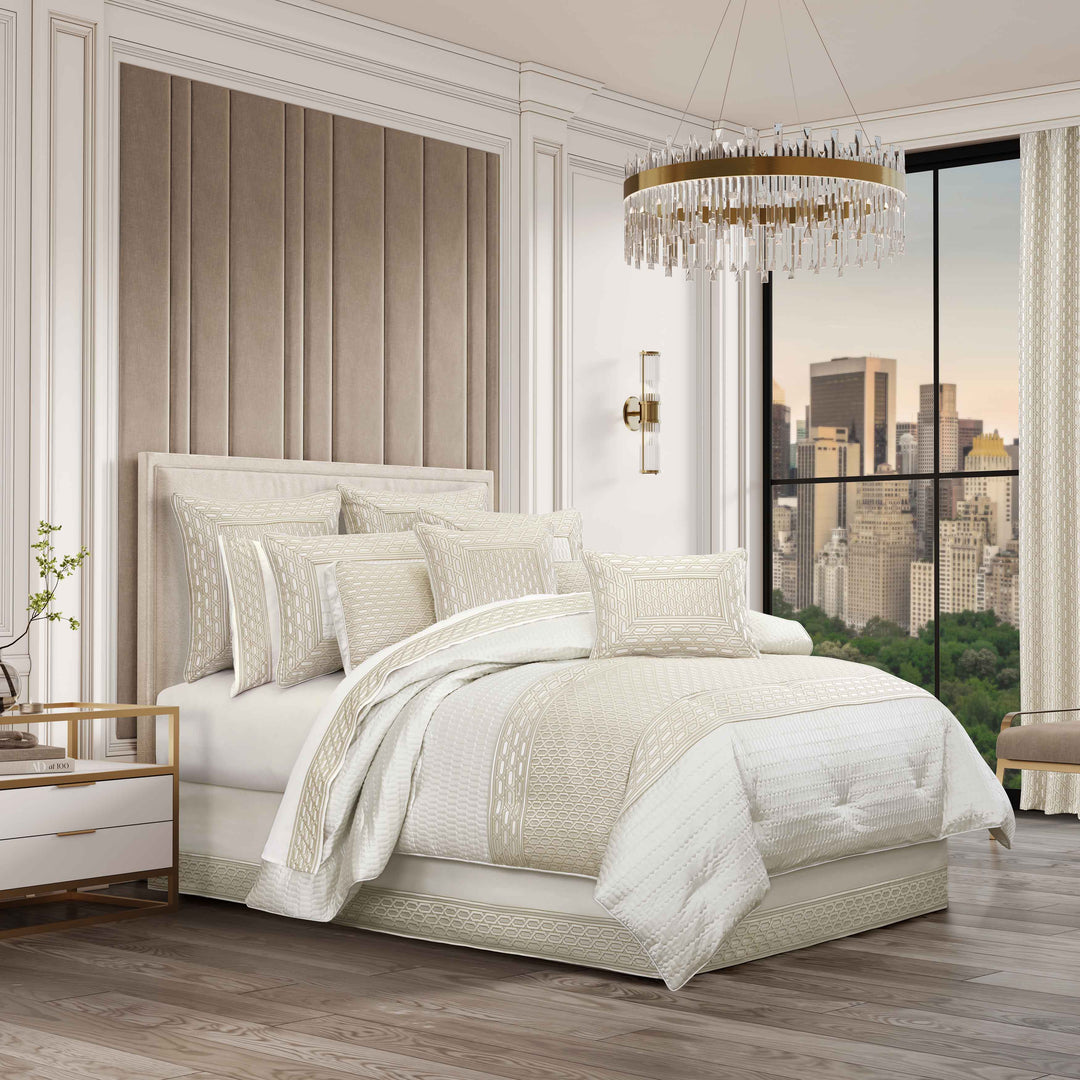 Metropolitan Ivory 4 Piece Comforter Set Comforter Sets By J. Queen New York