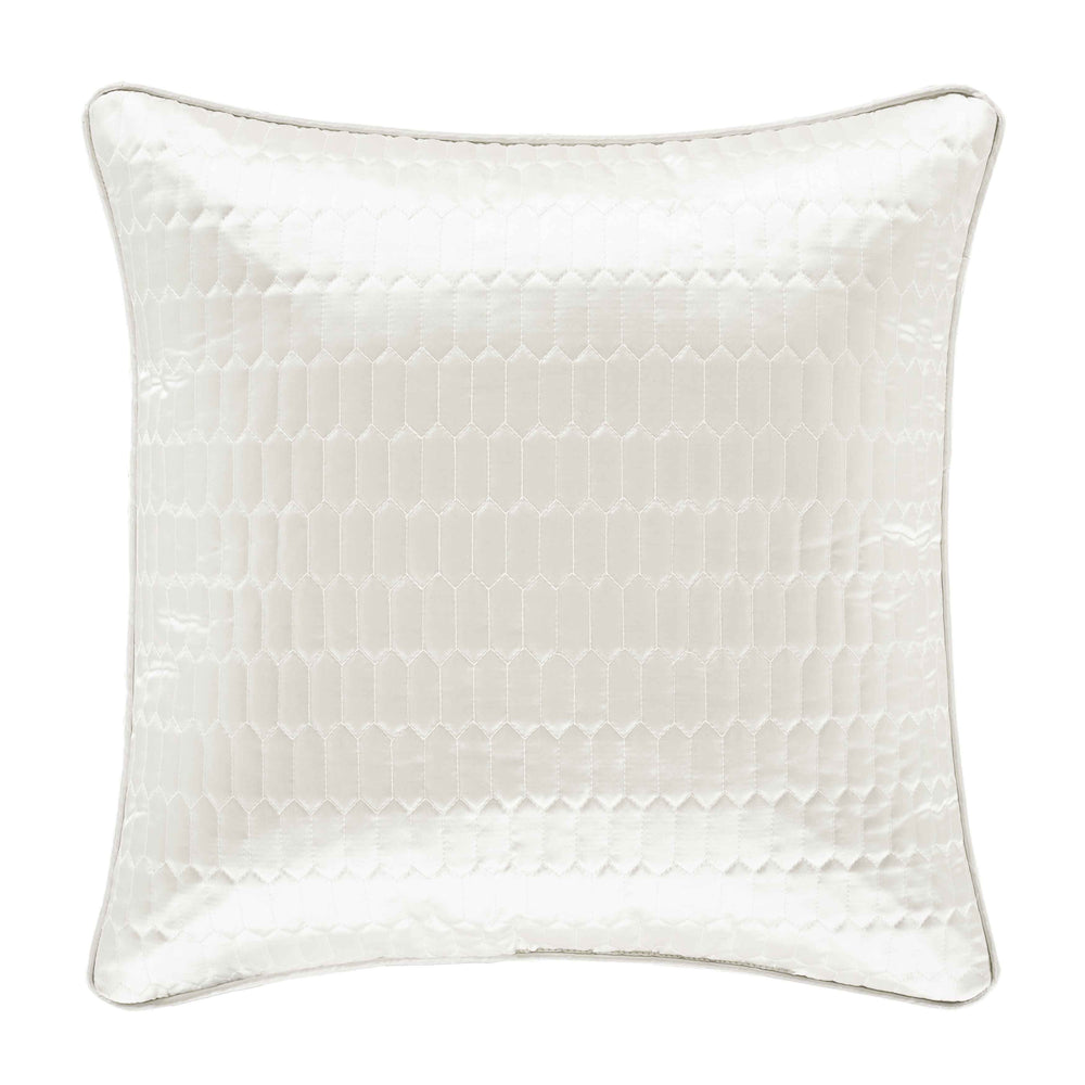 Metropolitan Ivory Square Decorative Throw Pillow 20" x 20" Throw Pillows By J. Queen New York