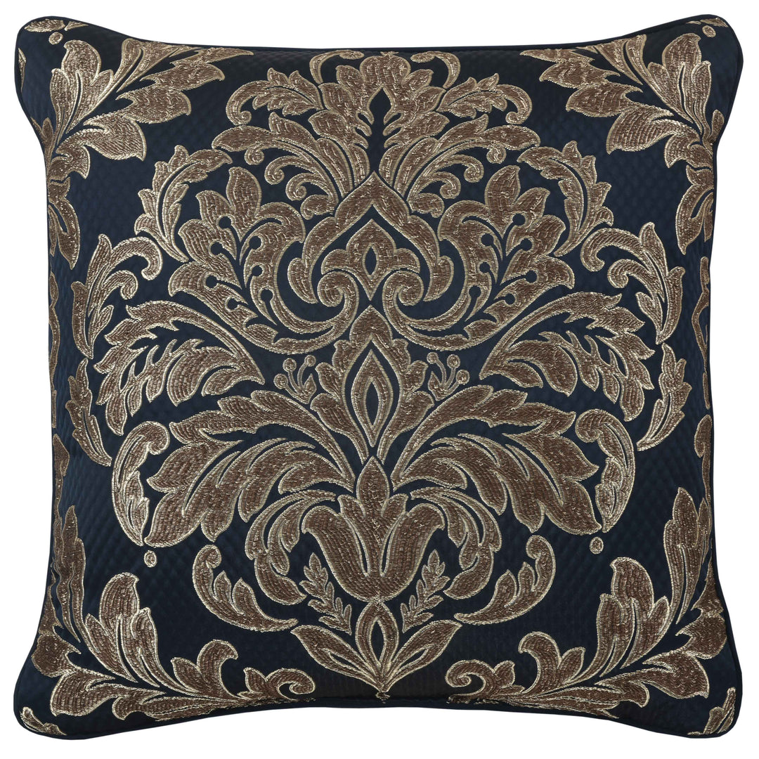 Monte Carlo Navy Square Decorative Throw Pillow 20" x 20" Throw Pillows By J. Queen New York