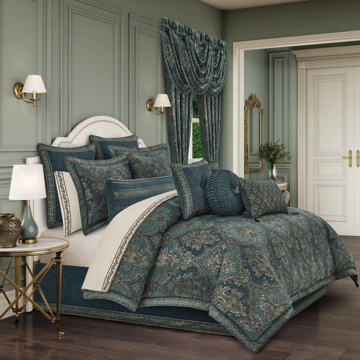 Nancy Teal 4 Piece Comforter Set