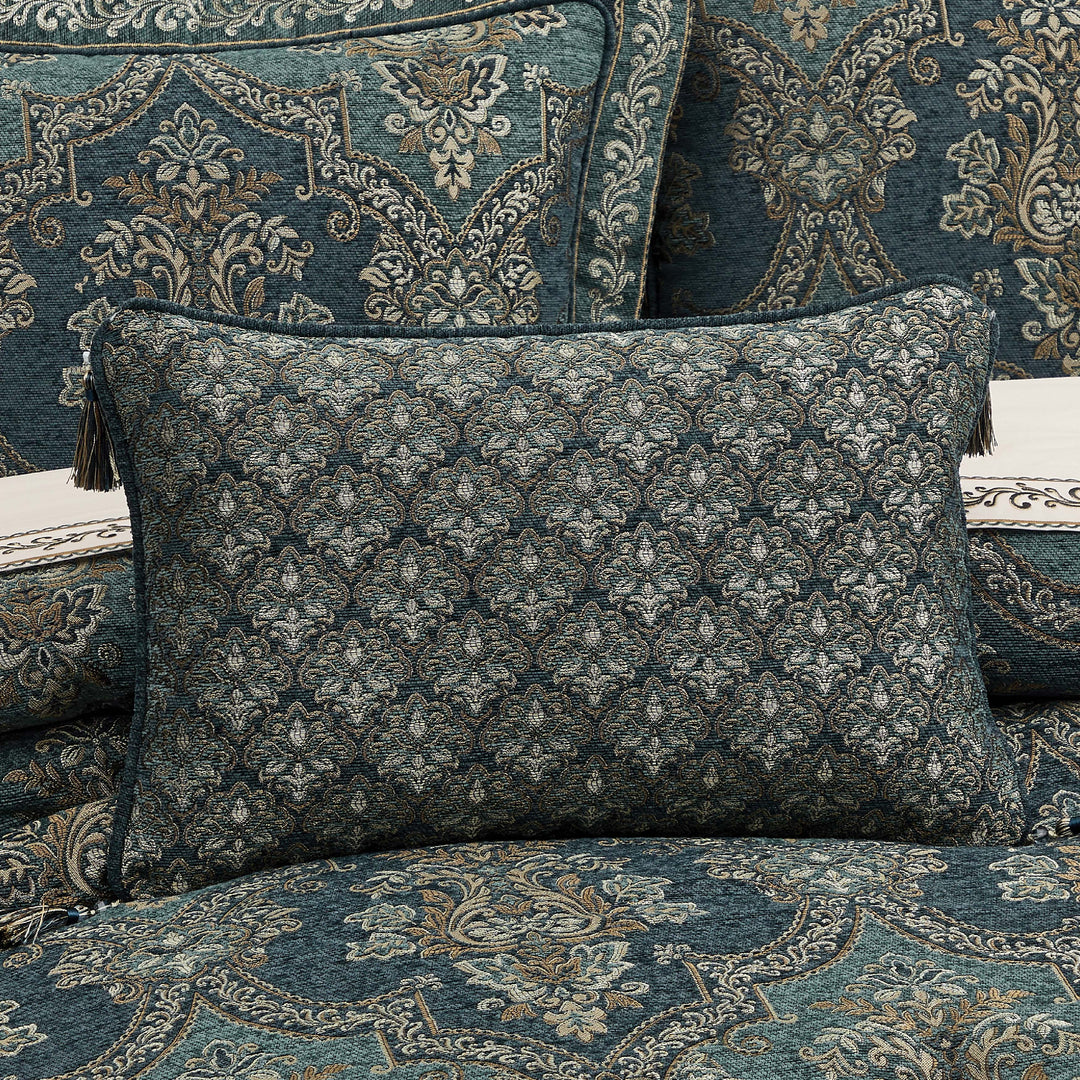 Nancy Teal Boudoir Decorative Throw Pillow 21" x 14"