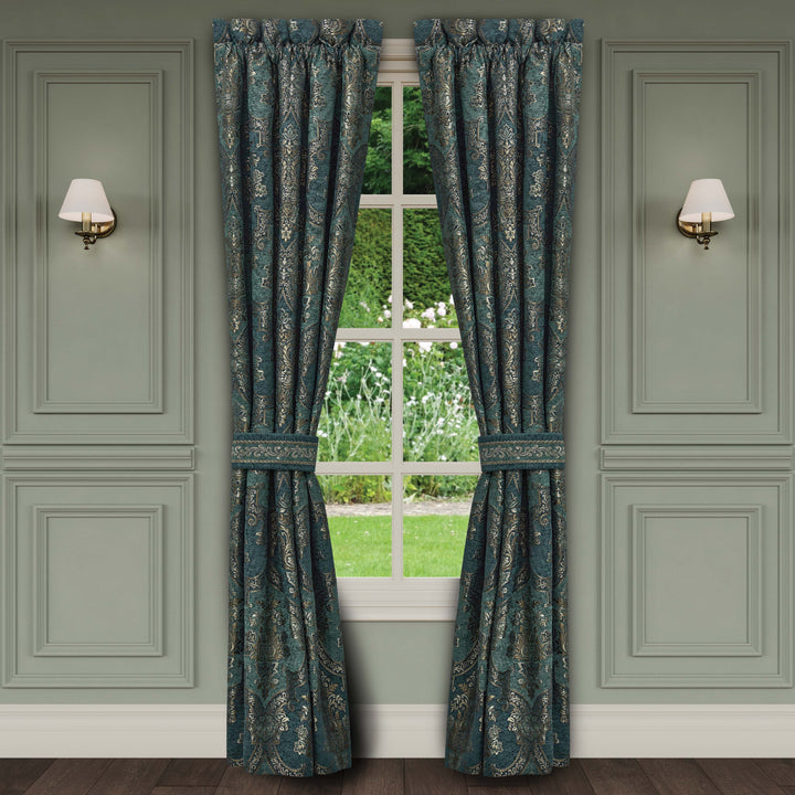 Nancy Teal Window Panel Pair