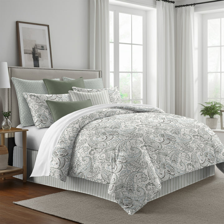 Paisley Seafoam 8 Piece Duvet Cover Set Duvet Covers By Colcha Linens