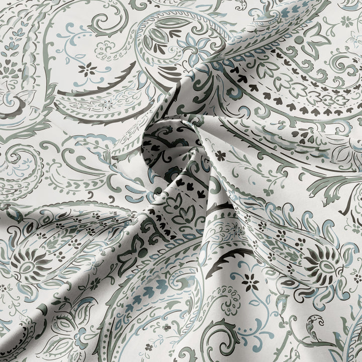 Paisley Seafoam 8 Piece Comforter Set Comforter Sets By Colcha Linens