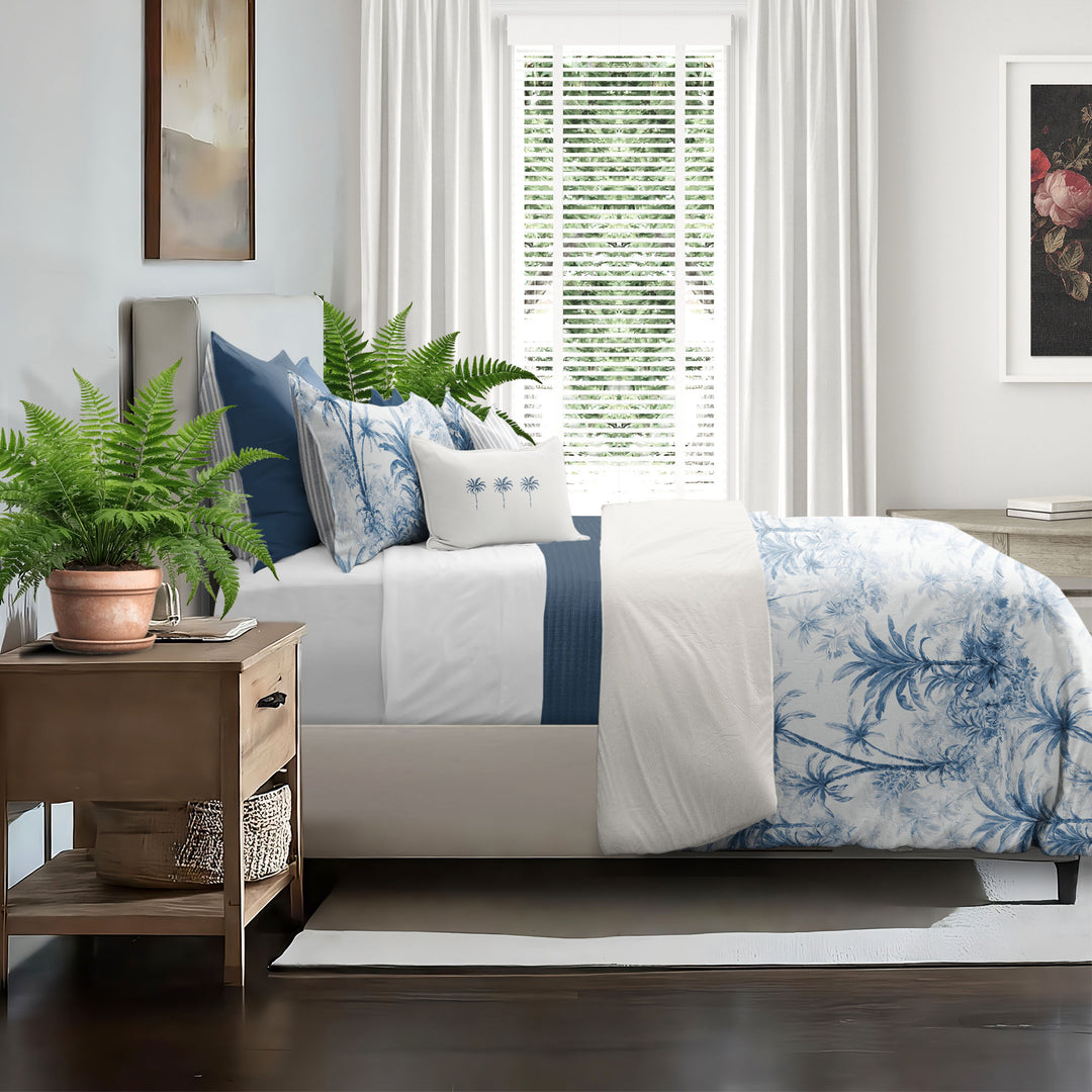 Palmora Toile Denim 8 Piece Coverlet Set Coverlet By Colcha Linens