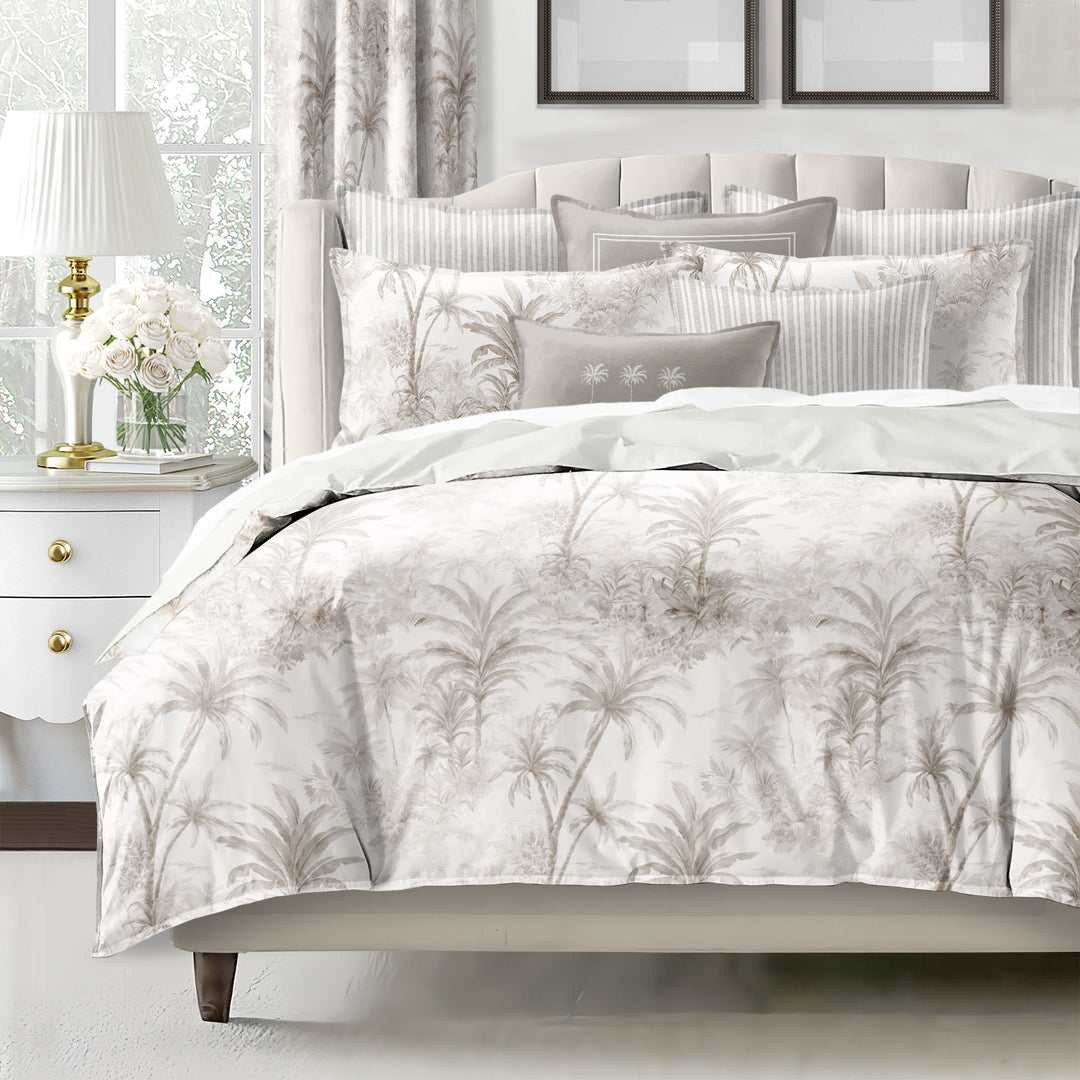 Palmora Toile Mushroom 8 Piece Coverlet Set Coverlet By Colcha Linens