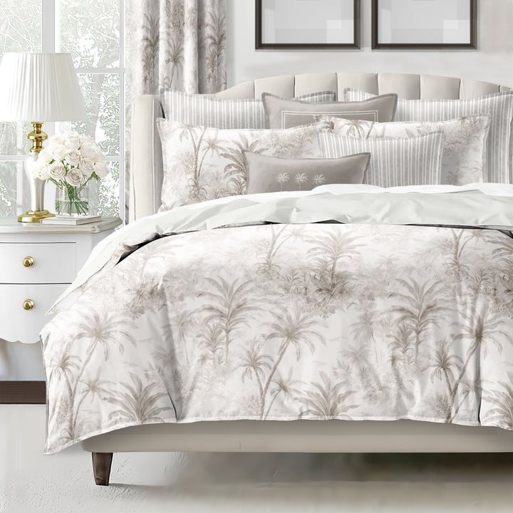 Palmora Toile Mushroom 8 Piece Coverlet Set Coverlet By Colcha Linens