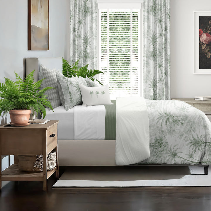 Palmora Toile Sweet Grass 8 Piece Duvet Cover Set Duvet Covers By Colcha Linens