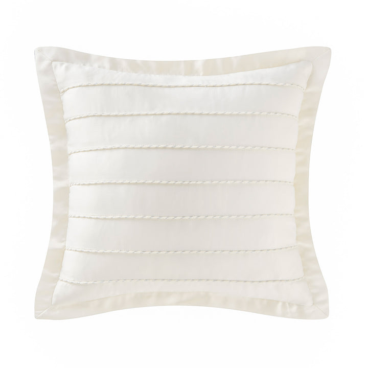 Paloma Ivory Square Decorative Throw Pillow 16" x 16"