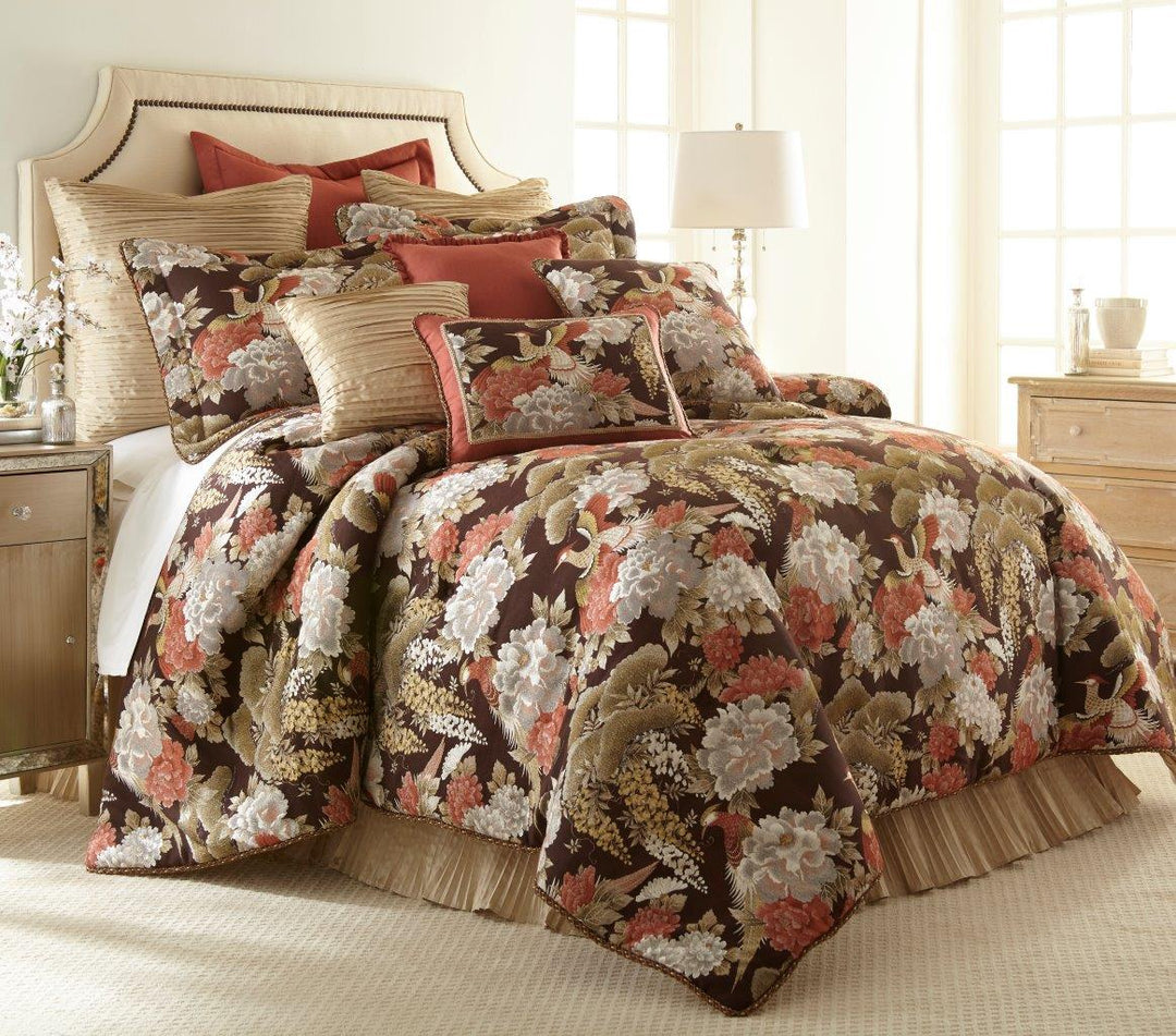 Austin Horn Classics Paradise Peacock 3 piece Luxury Comforter Set Comforter Sets By Pacific Coast Home Furnishings