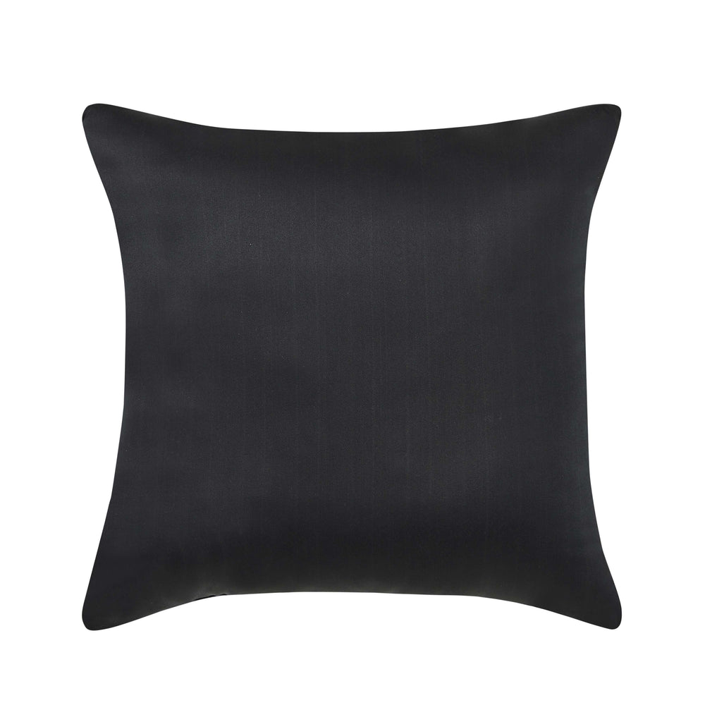 Parallel Black Embellished Square Decorative Throw Pillow 18" x 18" Throw Pillows By J. Queen New York