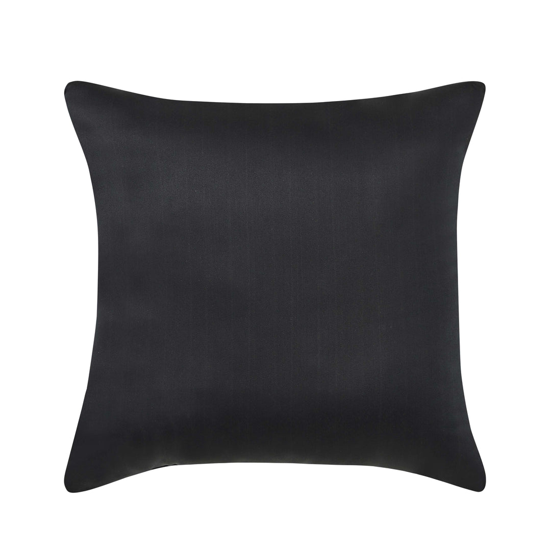 Parallel Black Embellished Square Decorative Throw Pillow 18" x 18" Throw Pillows By J. Queen New York