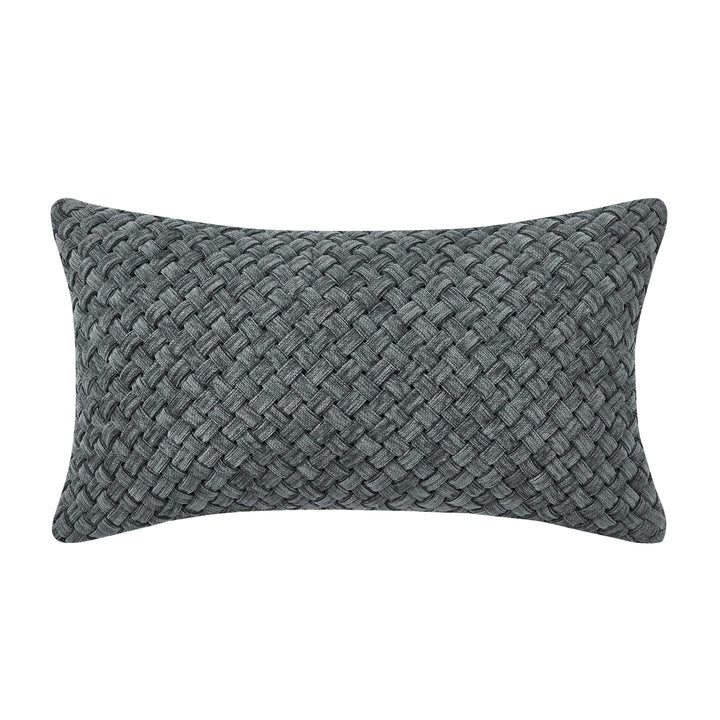 Parallel Slate Boudoir Decorative Throw Pillow 21" x 12" Throw Pillows By J. Queen New York