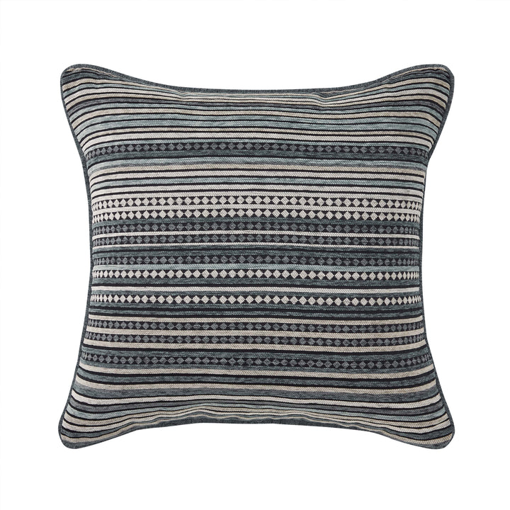 Parallel Slate Square Decorative Throw Pillow 20" x 20" Throw Pillows By J. Queen New York