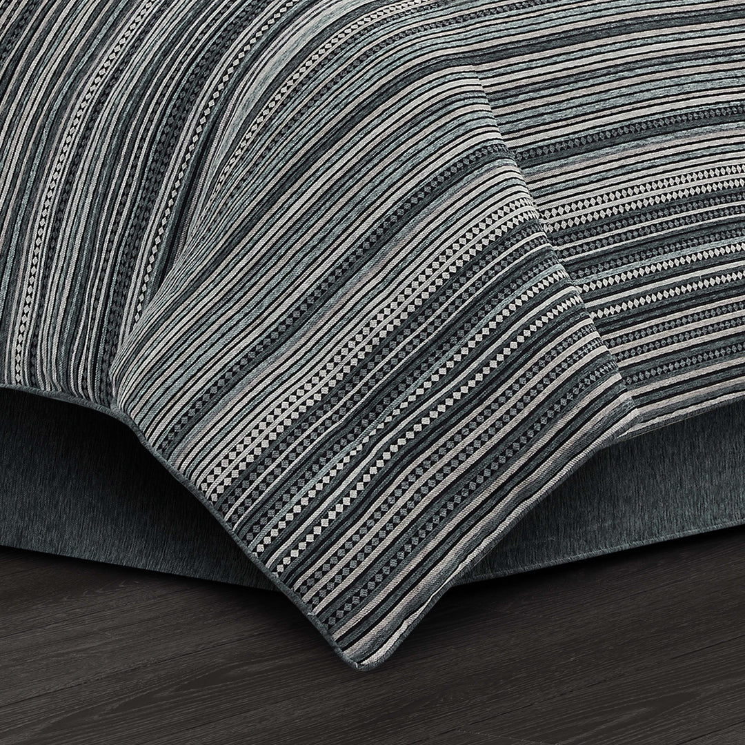 Parallel Slate 4 Piece Comforter Set Comforter Sets By J. Queen New York