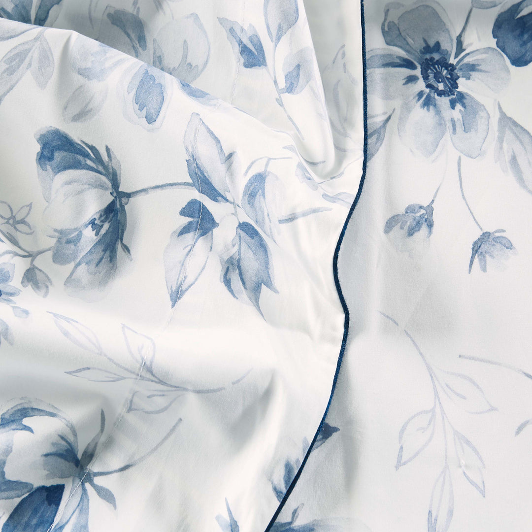 Passé Présent Blue Flat Sheet Flat Sheet By Anne de Solène