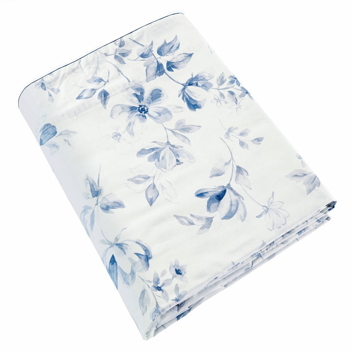 Passé Présent Blue Flat Sheet Flat Sheet By Anne de Solène