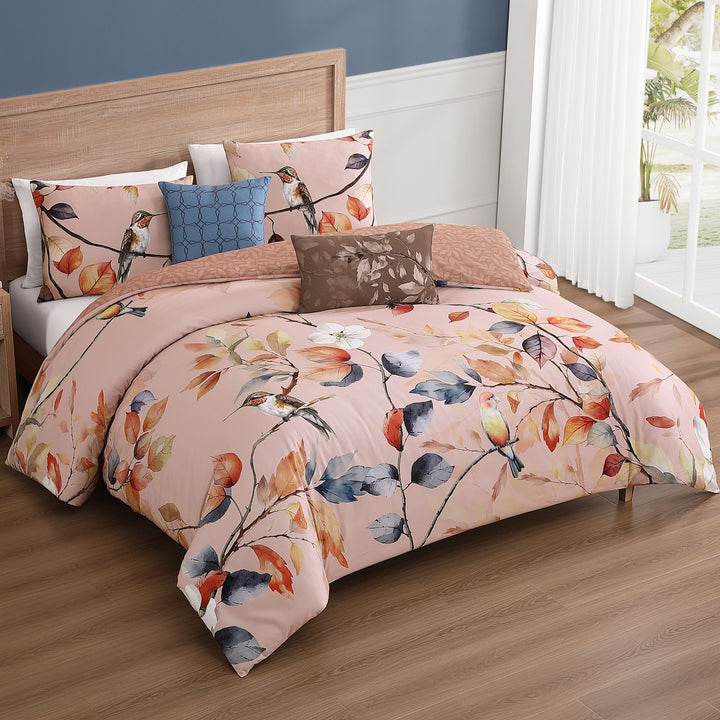 Bebejan Peachy Dogwood 5 Piece Reversible Comforter Set Comforter Sets By Bebejan®